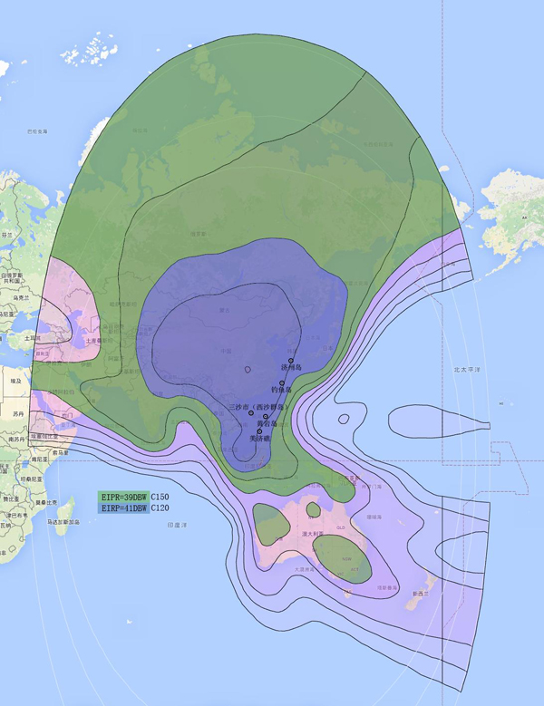 卫星场强图（中星6B）
